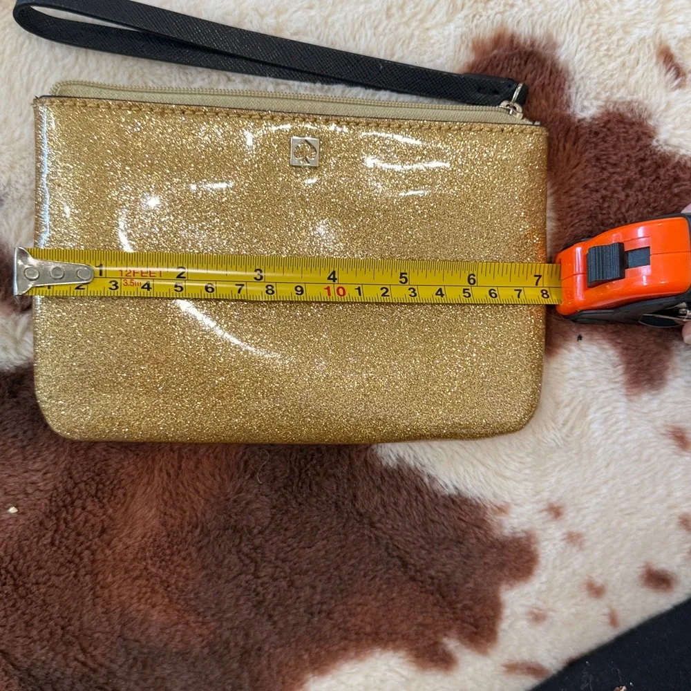 Kate Spade Gold Glitter Wristlet
